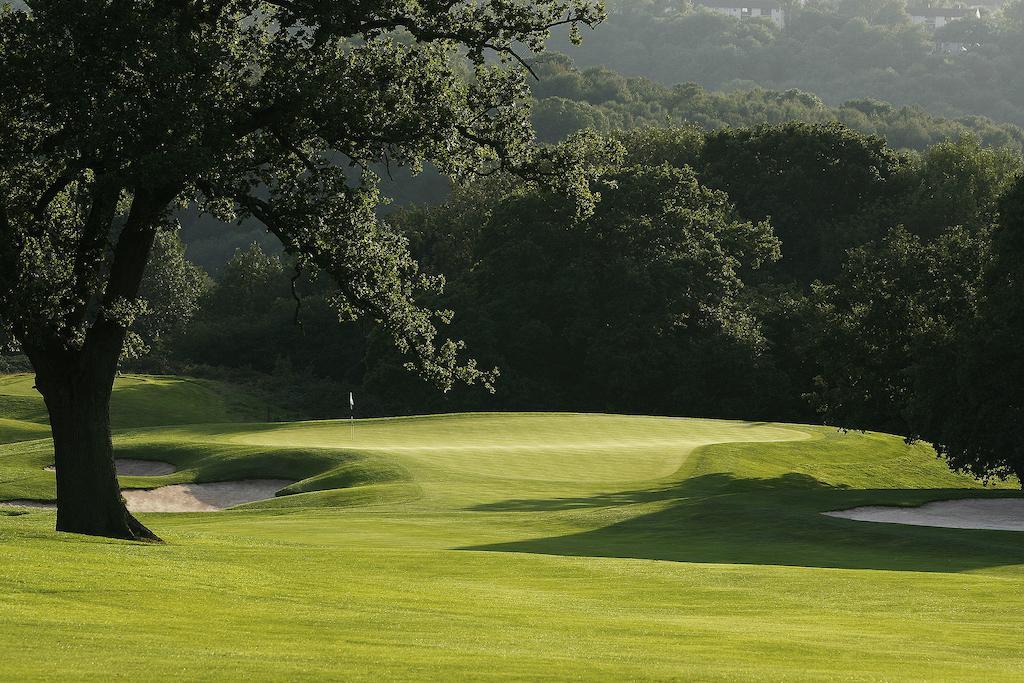 The Celtic Manor Resort Newport  Exterior photo The 18th green at The Country Club